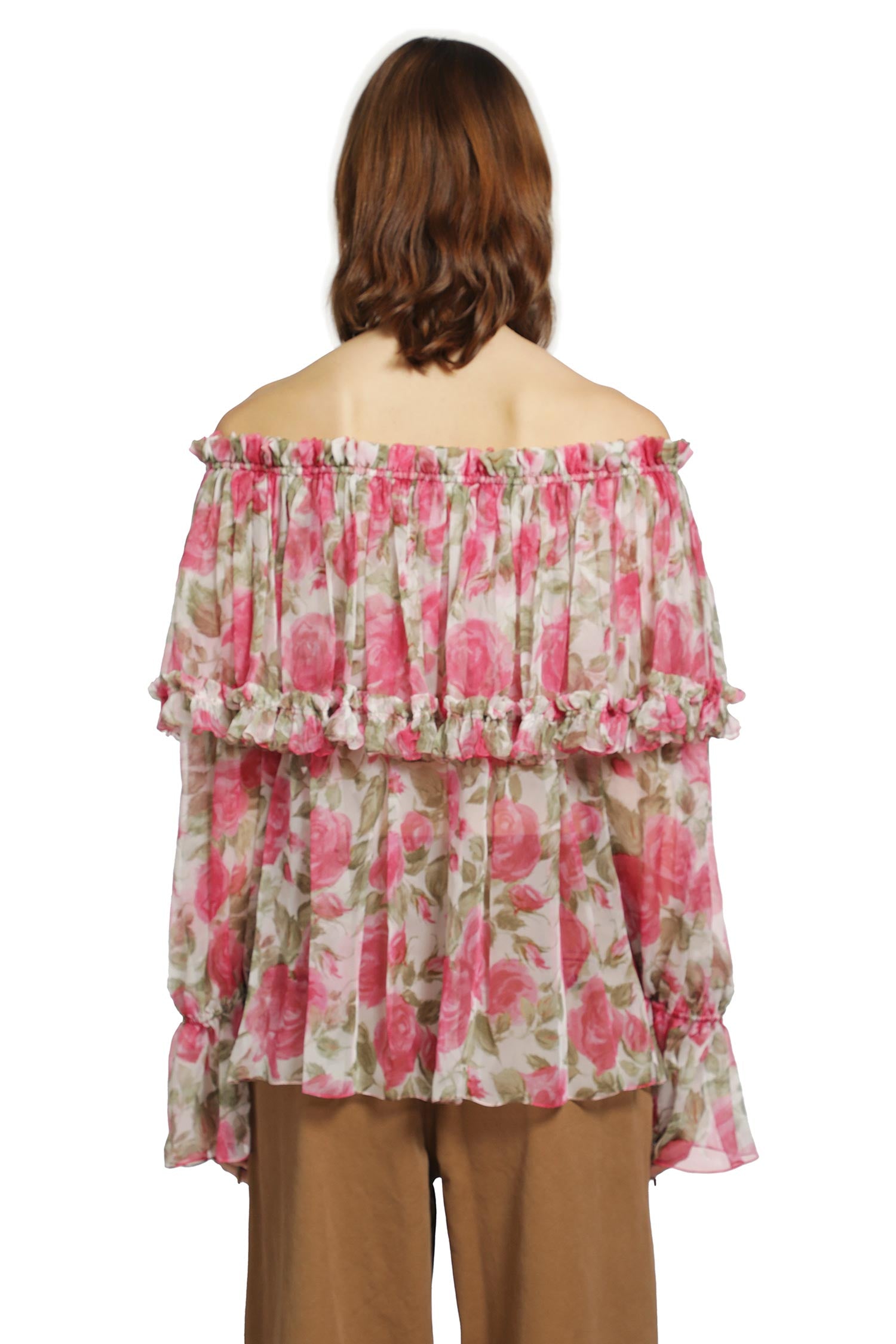 Off-The-Shoulder Silk Top