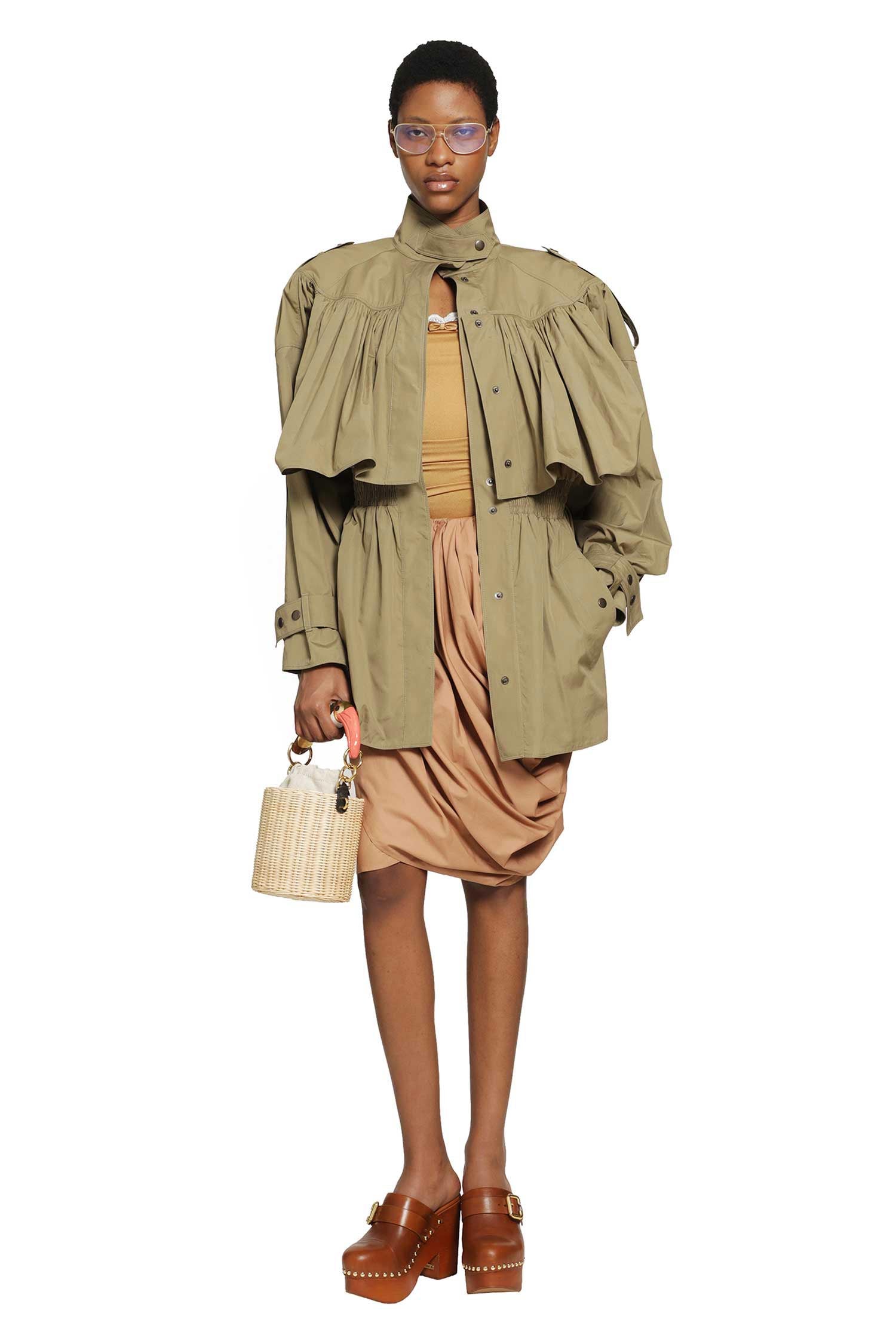 Knee-Length Wrap Skirt