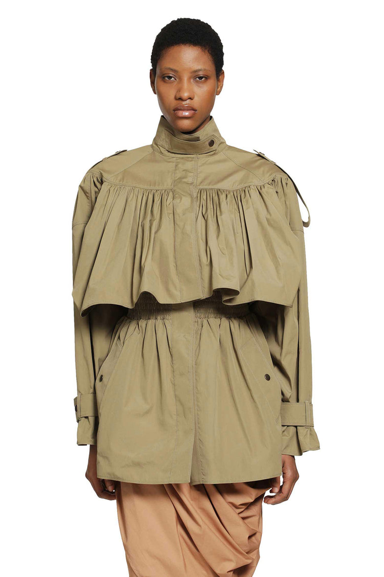 
              CHLOÉ Short Trench Coat in Cotton Poplin woman
            