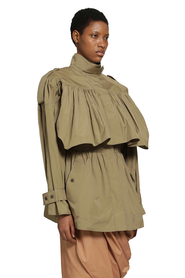 
              CHLOÉ Short Trench Coat in Cotton Poplin woman
            