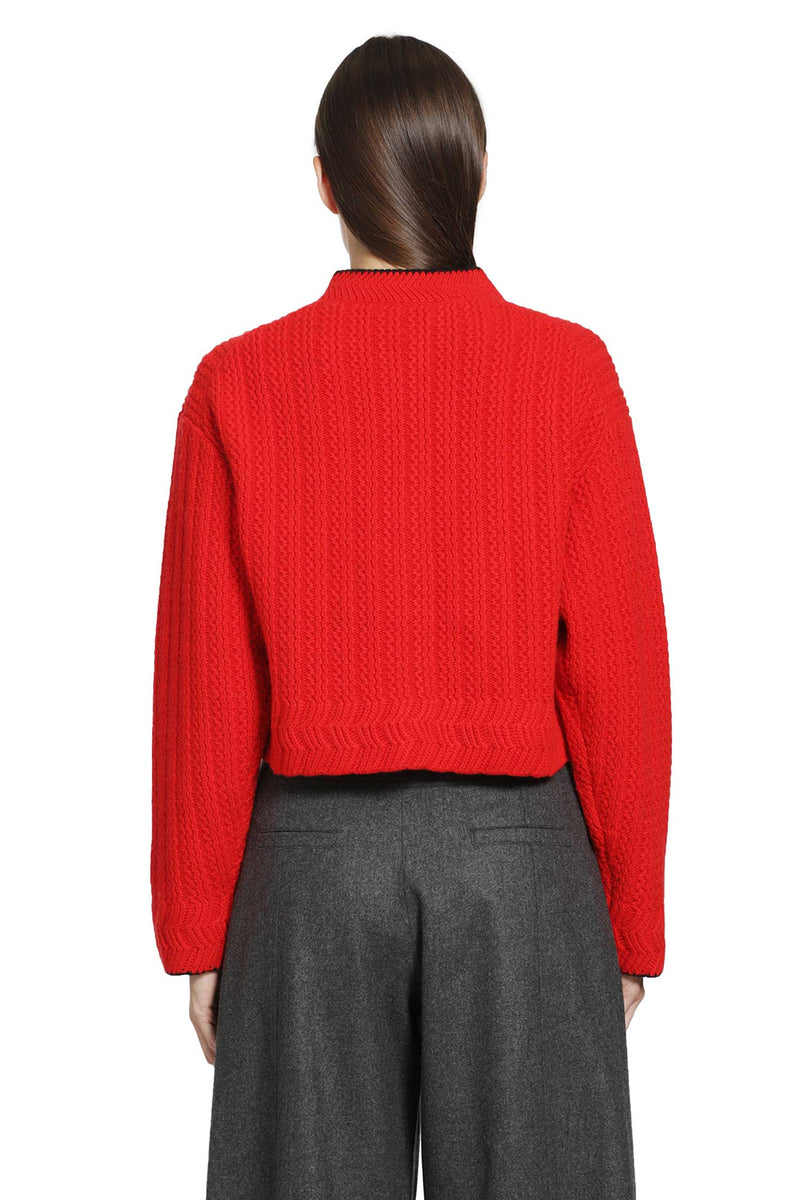 CHLOÉ Heart Logo Wool-Cashmere Cardigan woman