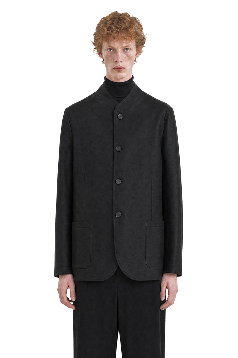 HARRIS WHARF LONDON Nehru Jacket in Light Pressed Wool man