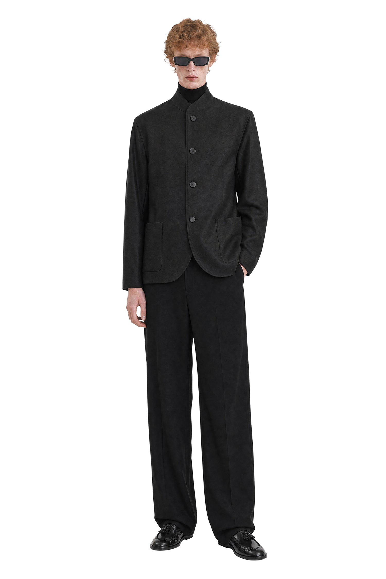 Nehru Jacket in Light Pressed Wool