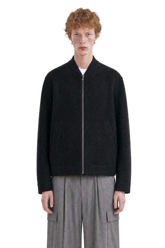 Boiled Wool Bomber Jacket