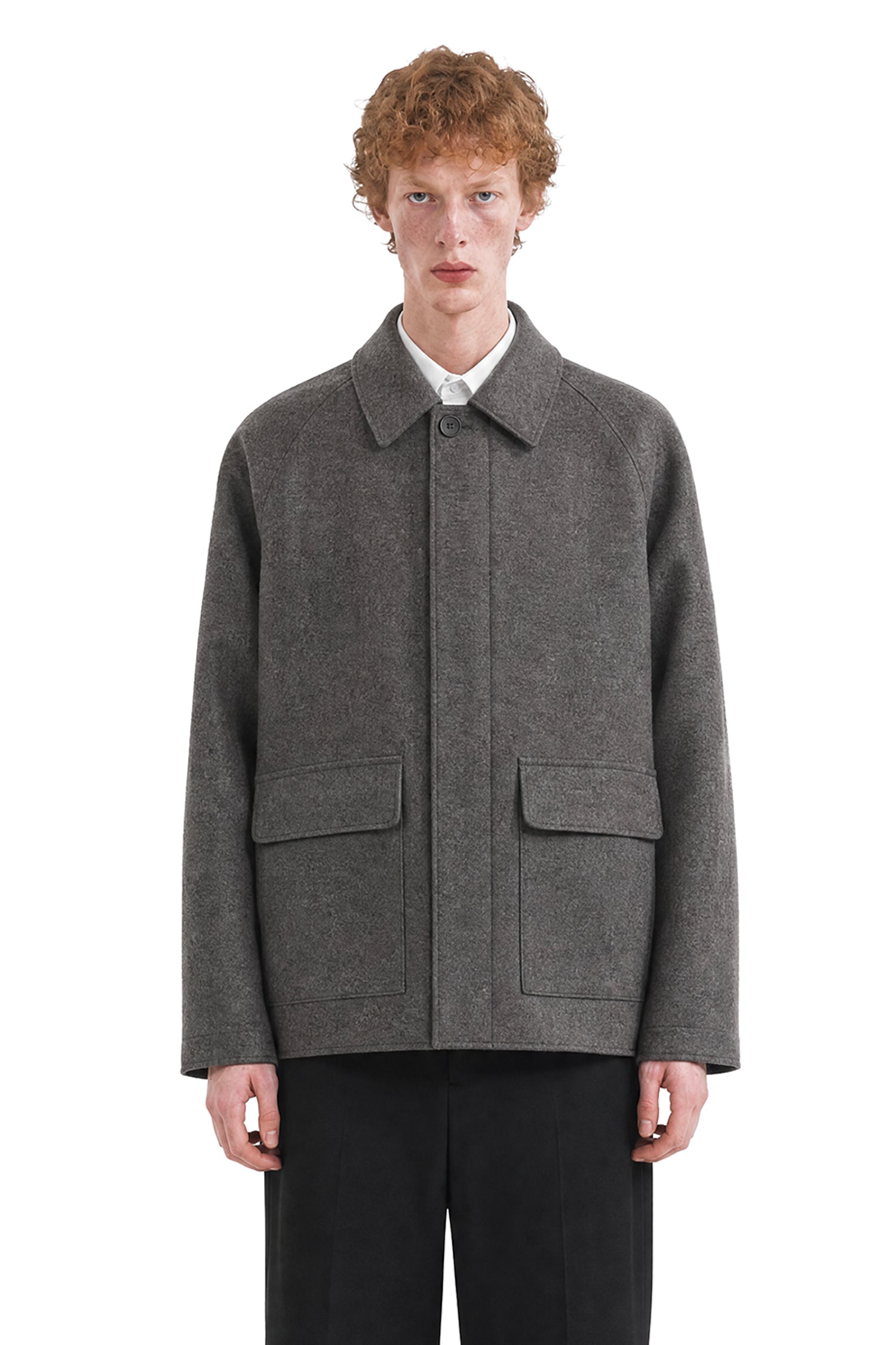 HARRIS WHARF LONDON Country Jacket in Pressed Wool man