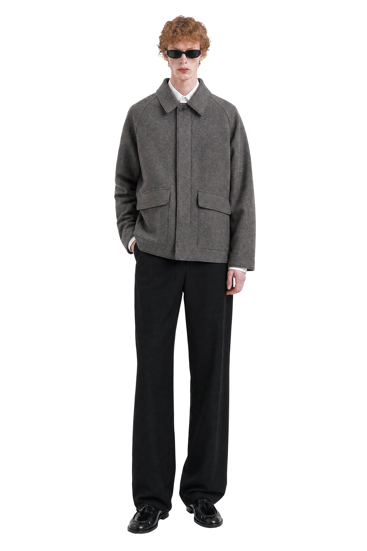 HARRIS WHARF LONDON Country Jacket in Pressed Wool man