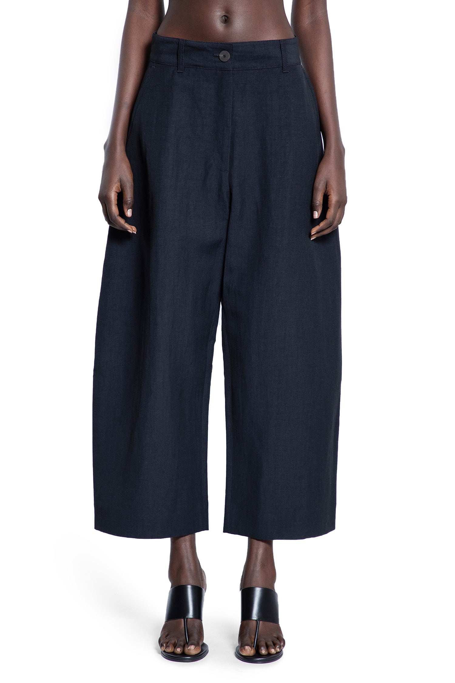 STUDIO NICHOLSON WOMAN BLUE TROUSERS