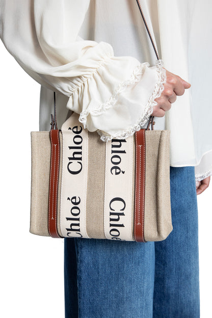 CHLOÉ WOMAN BEIGE TOTE BAGS