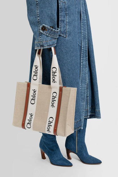 CHLOÉ WOMAN BEIGE TOTE BAGS