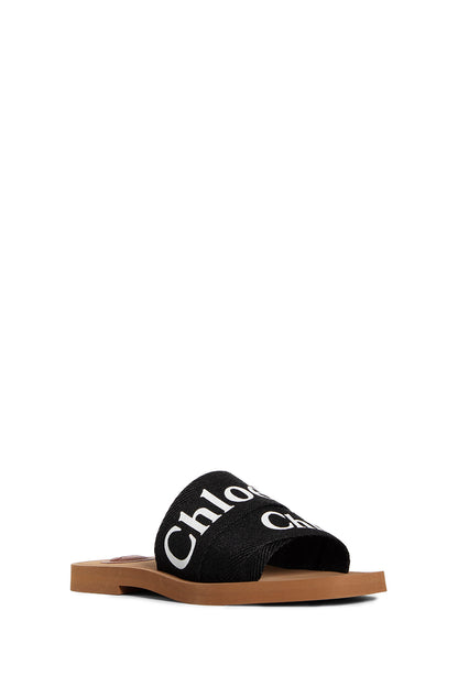 CHLOÉ WOMAN BLACK SANDALS & SLIDES