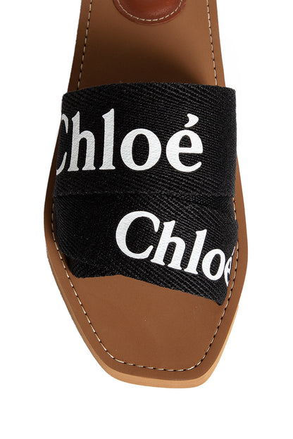 CHLOÉ WOMAN BLACK SANDALS & SLIDES