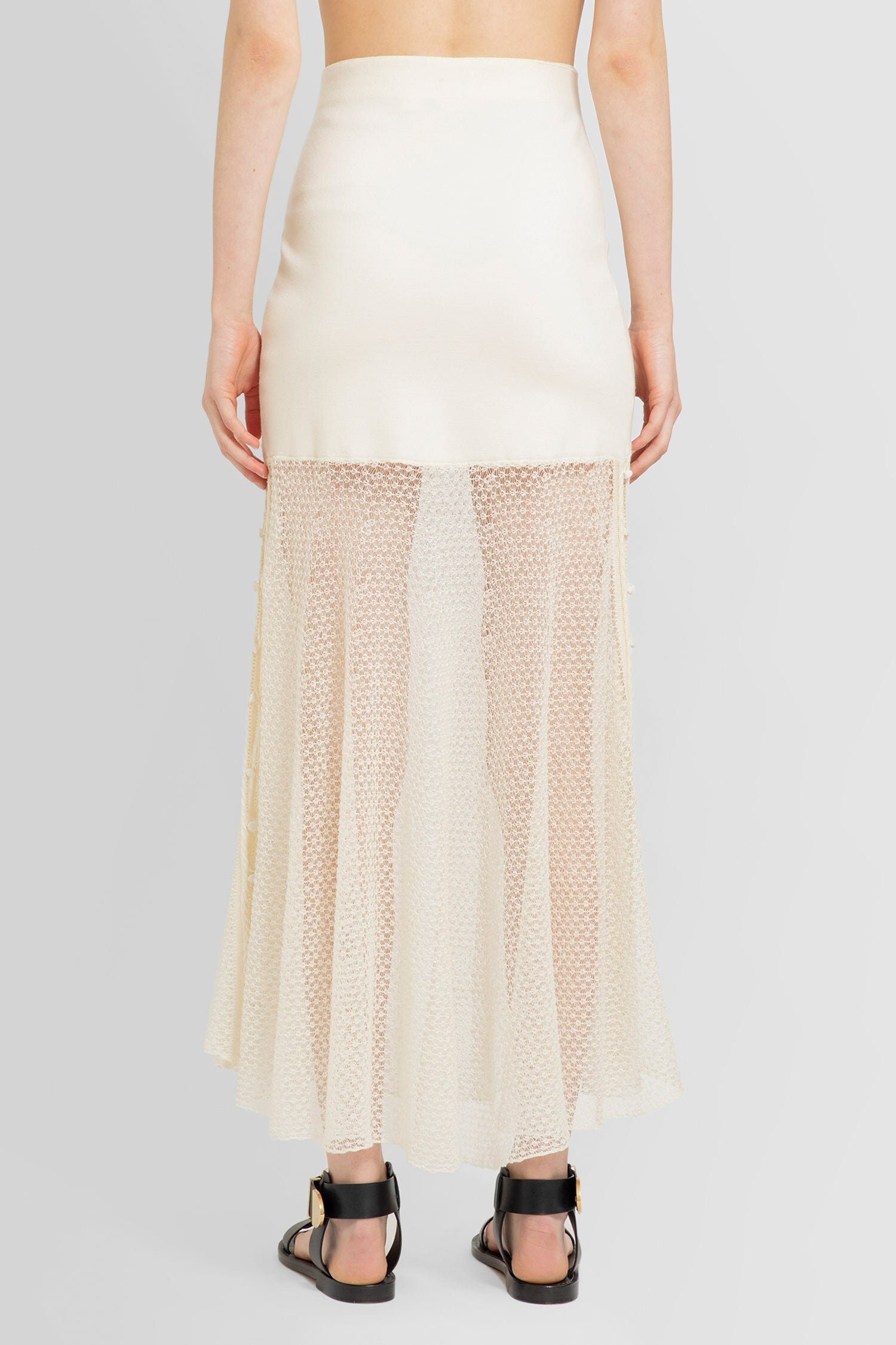 CHLOÉ WOMAN OFF-WHITE SKIRTS