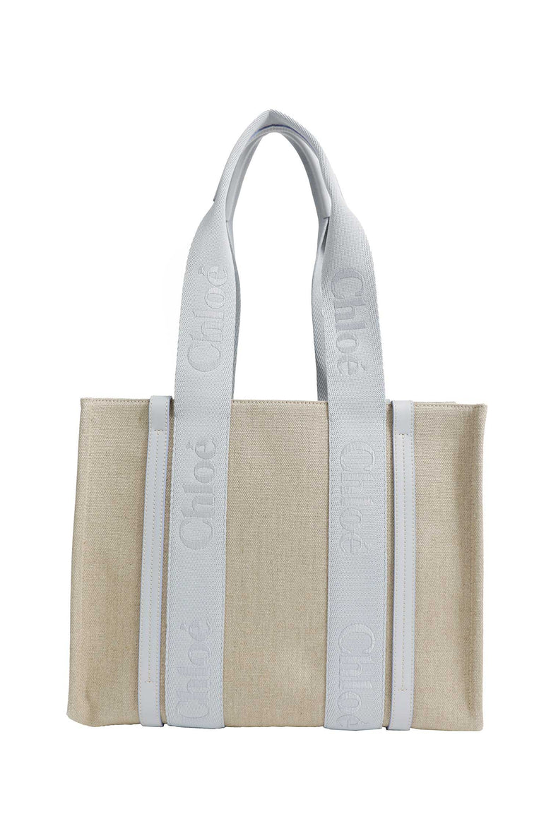 
              CHLOÉ Woody Tote Bag in Linen woman
            