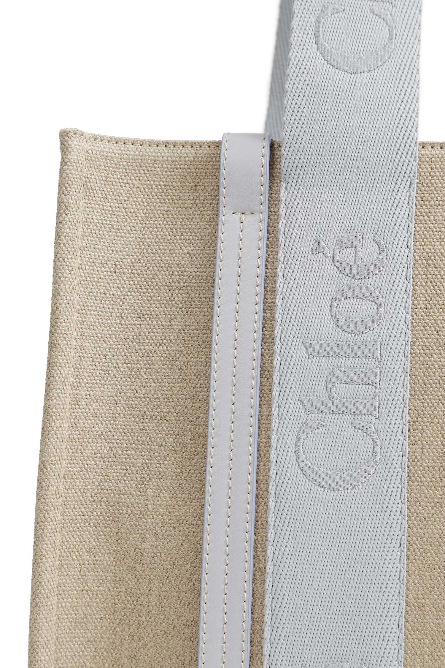 CHLOÉ Woody Tote Bag in Linen woman