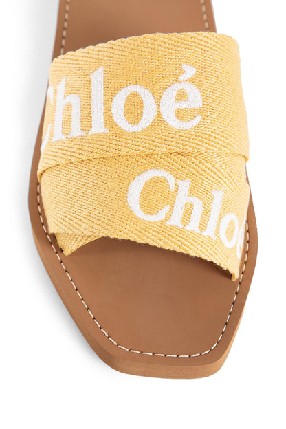 CHLOÉ WOMAN YELLOW SANDALS & SLIDES