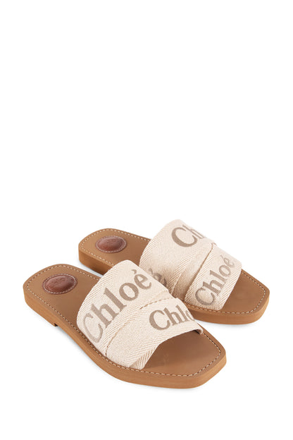 CHLOÉ WOMAN BEIGE SANDALS & SLIDES