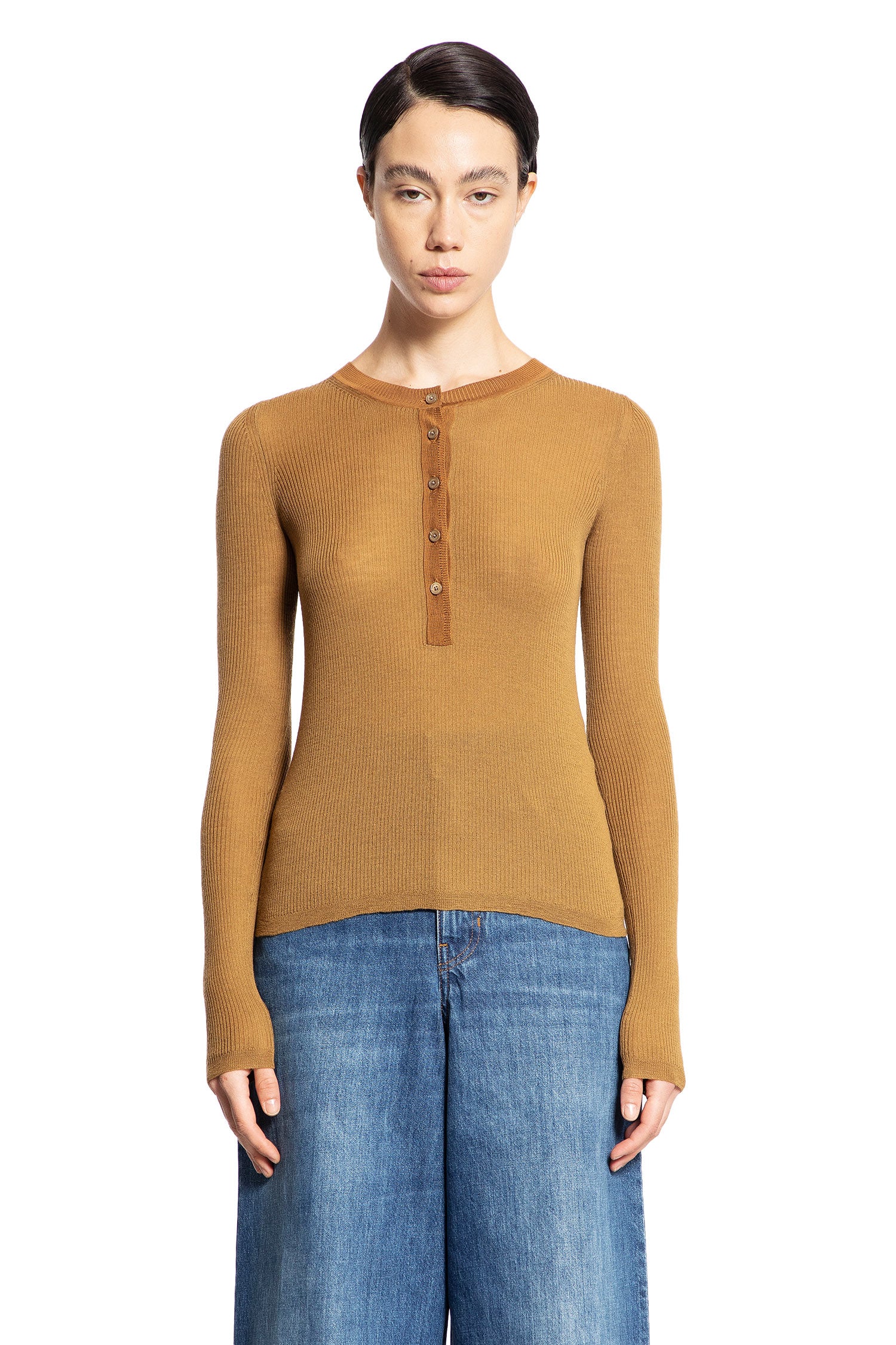 CHLOÉ WOMAN BROWN KNITWEAR