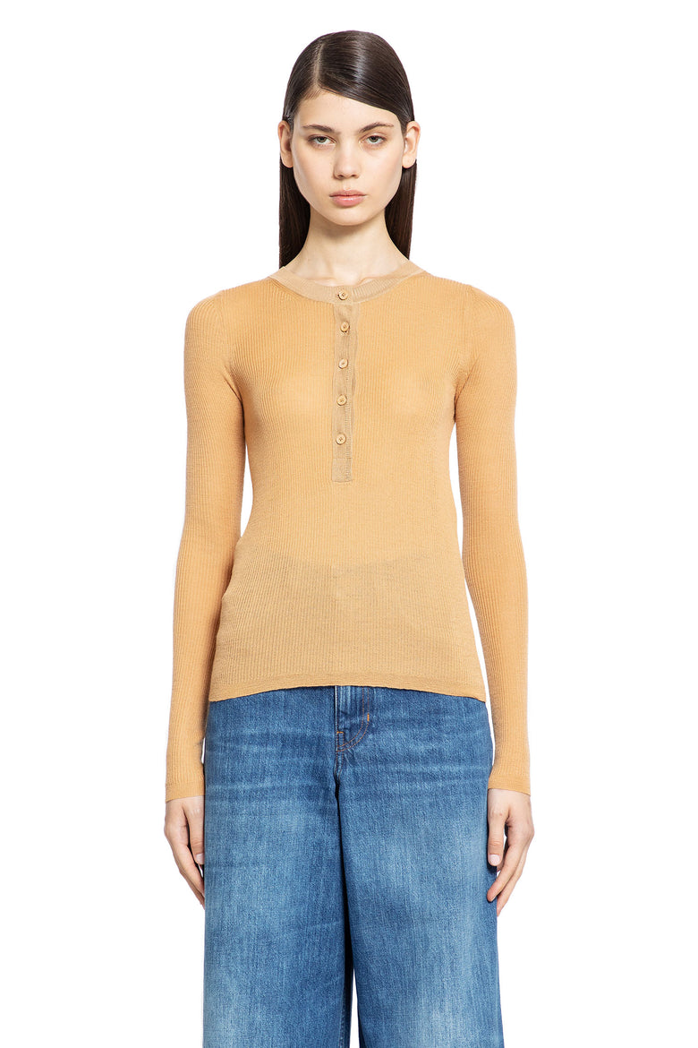 CHLOÉ WOMAN BEIGE KNITWEAR