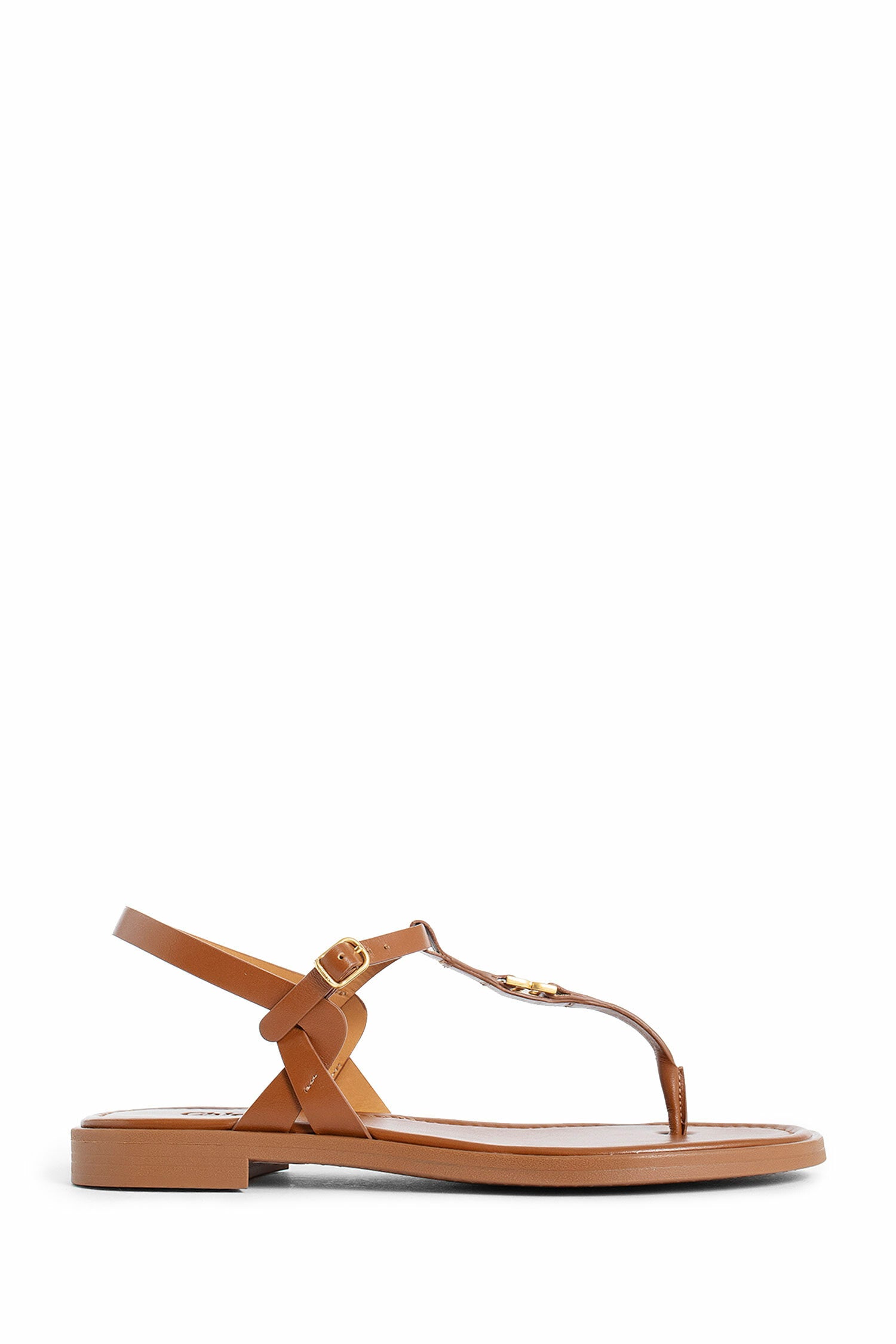 CHLOÉ WOMAN BROWN SANDALS & SLIDES