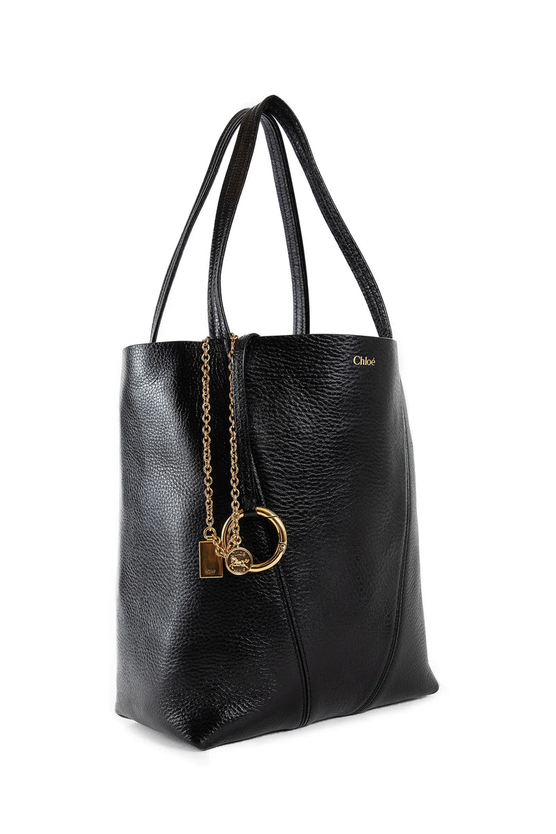 Chloé Spin tote bag in Grained Leather - Antonioli.eu