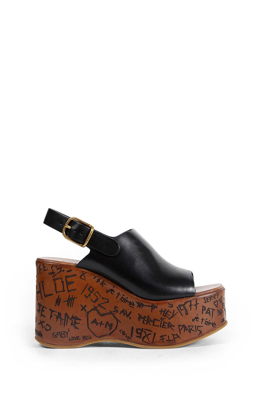 Maxime Leather Wedge Sandals