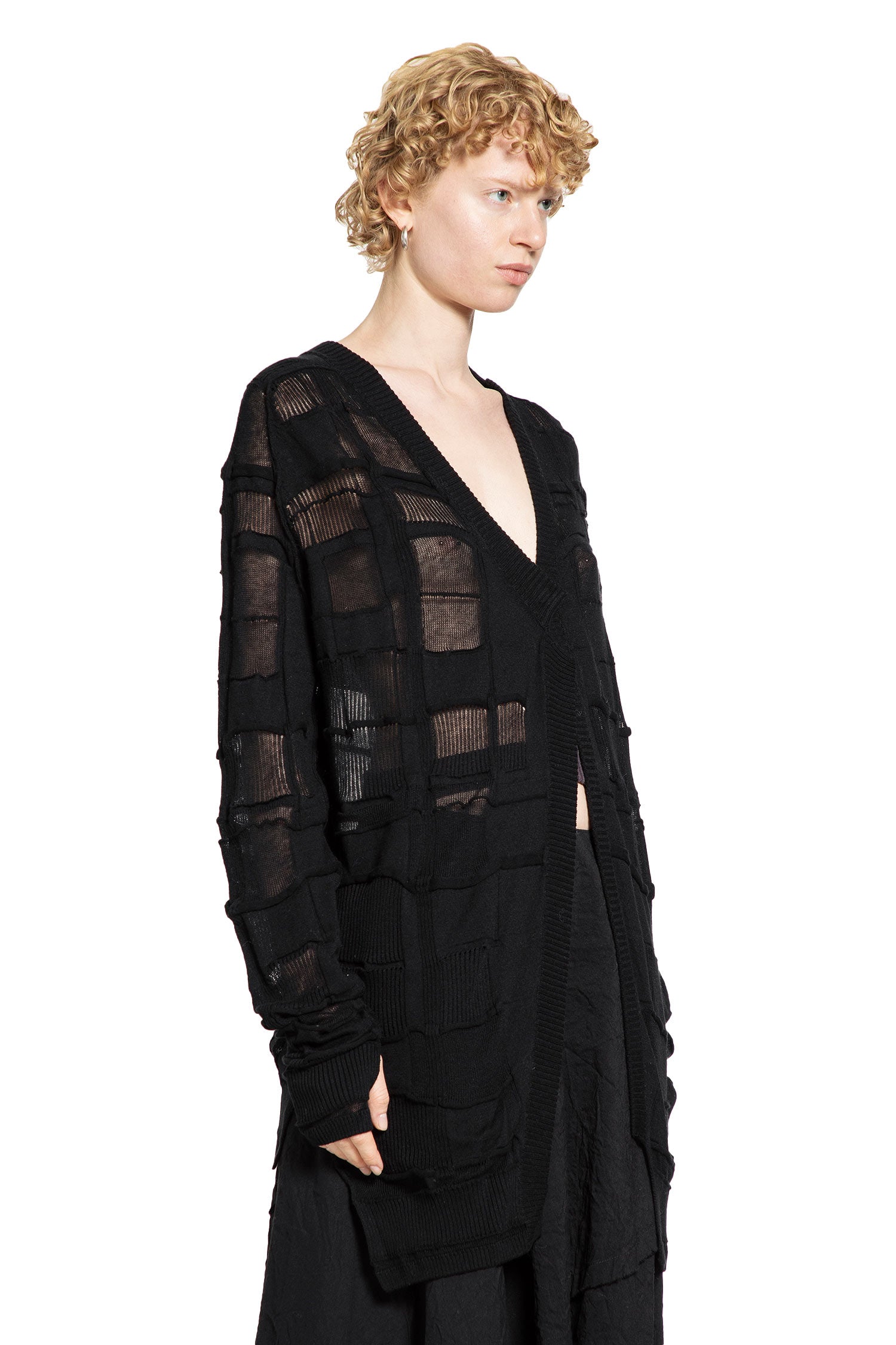 Checked Cardigan