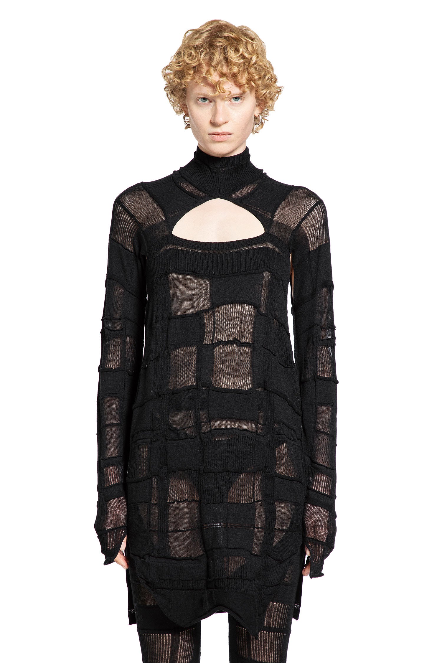 Checked LS3 Turtleneck Sweater
