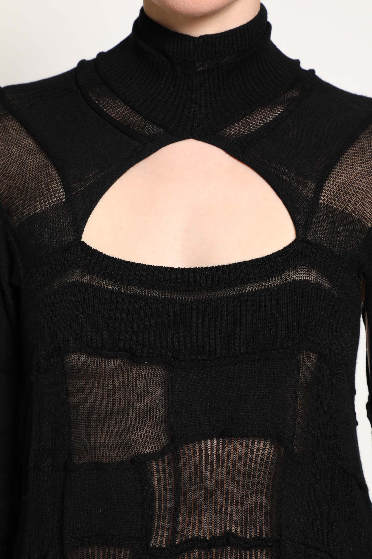 Checked LS3 Turtleneck Sweater