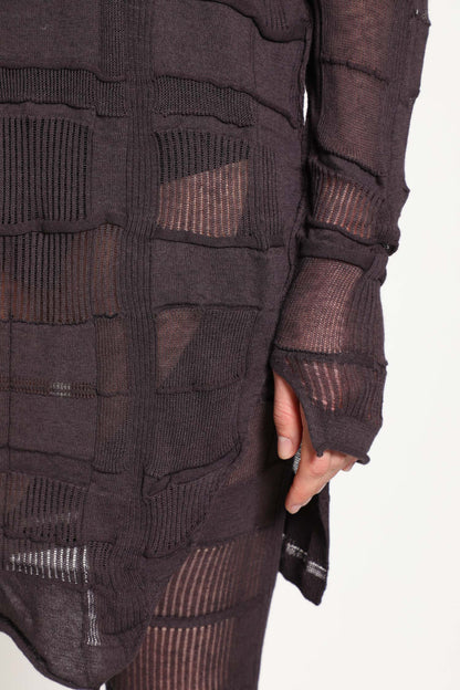 Checked LS3 Turtleneck Sweater