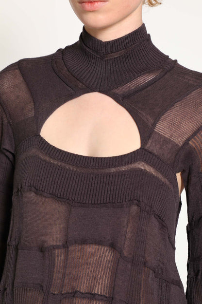 Checked LS3 Turtleneck Sweater