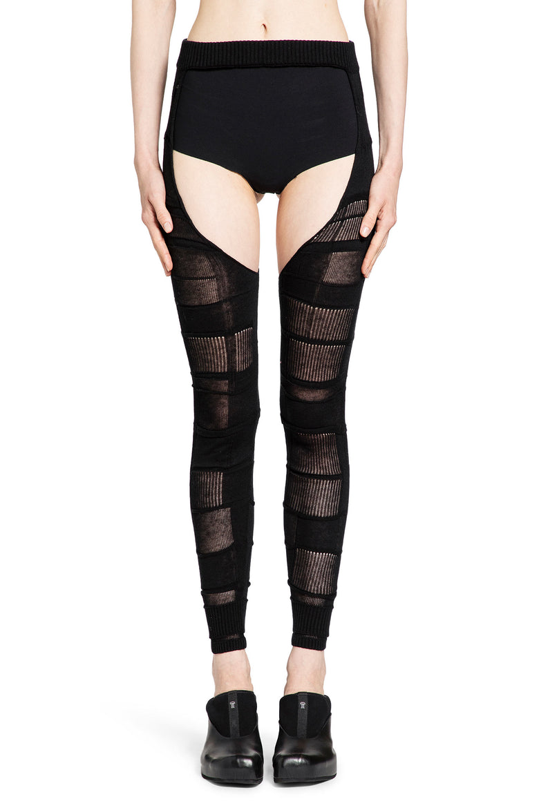 Checked Footless Tights