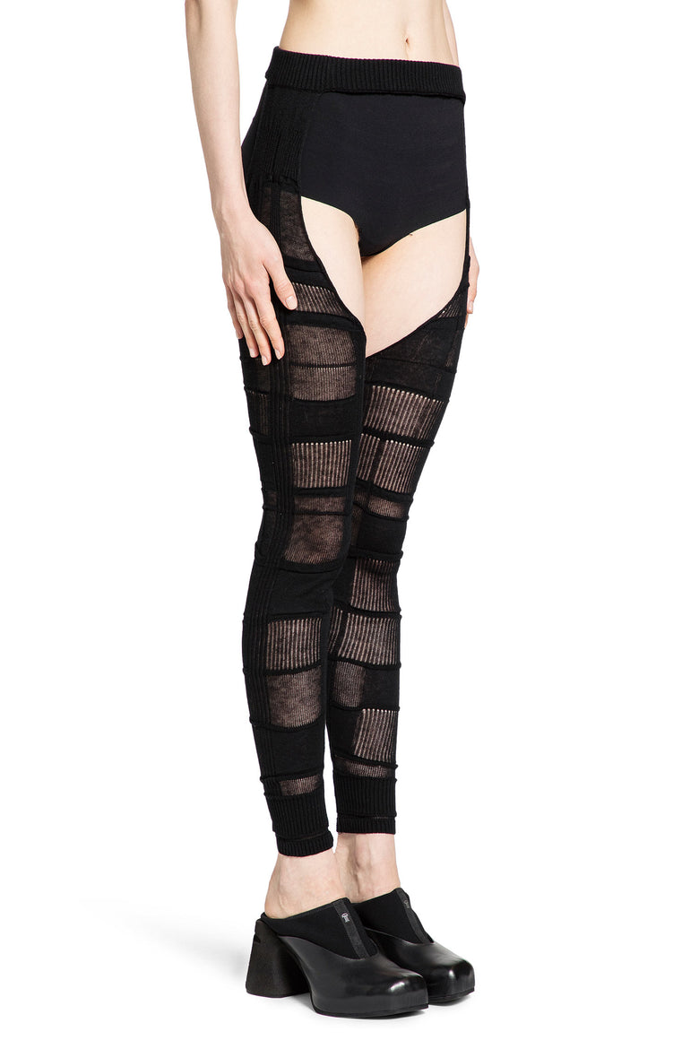 Checked Footless Tights