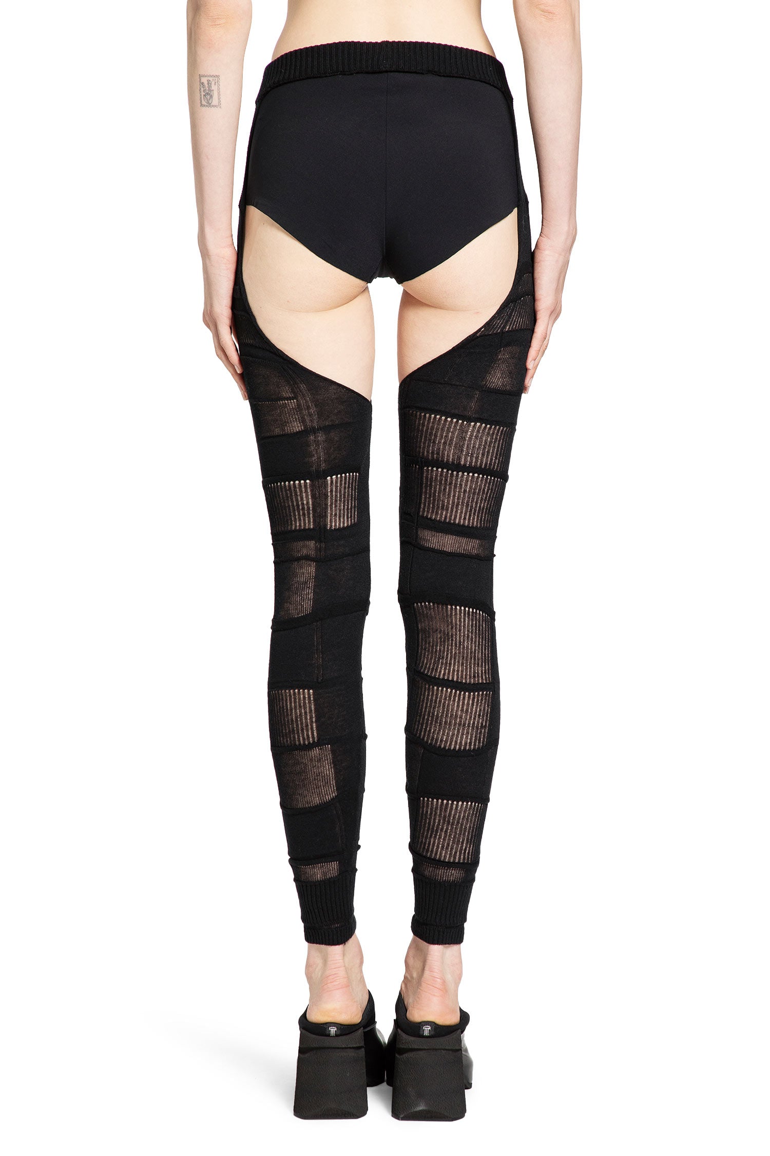Checked Footless Tights