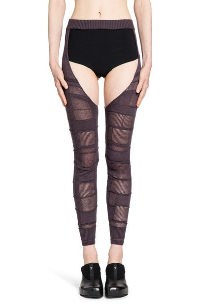 Checked Footless Tights