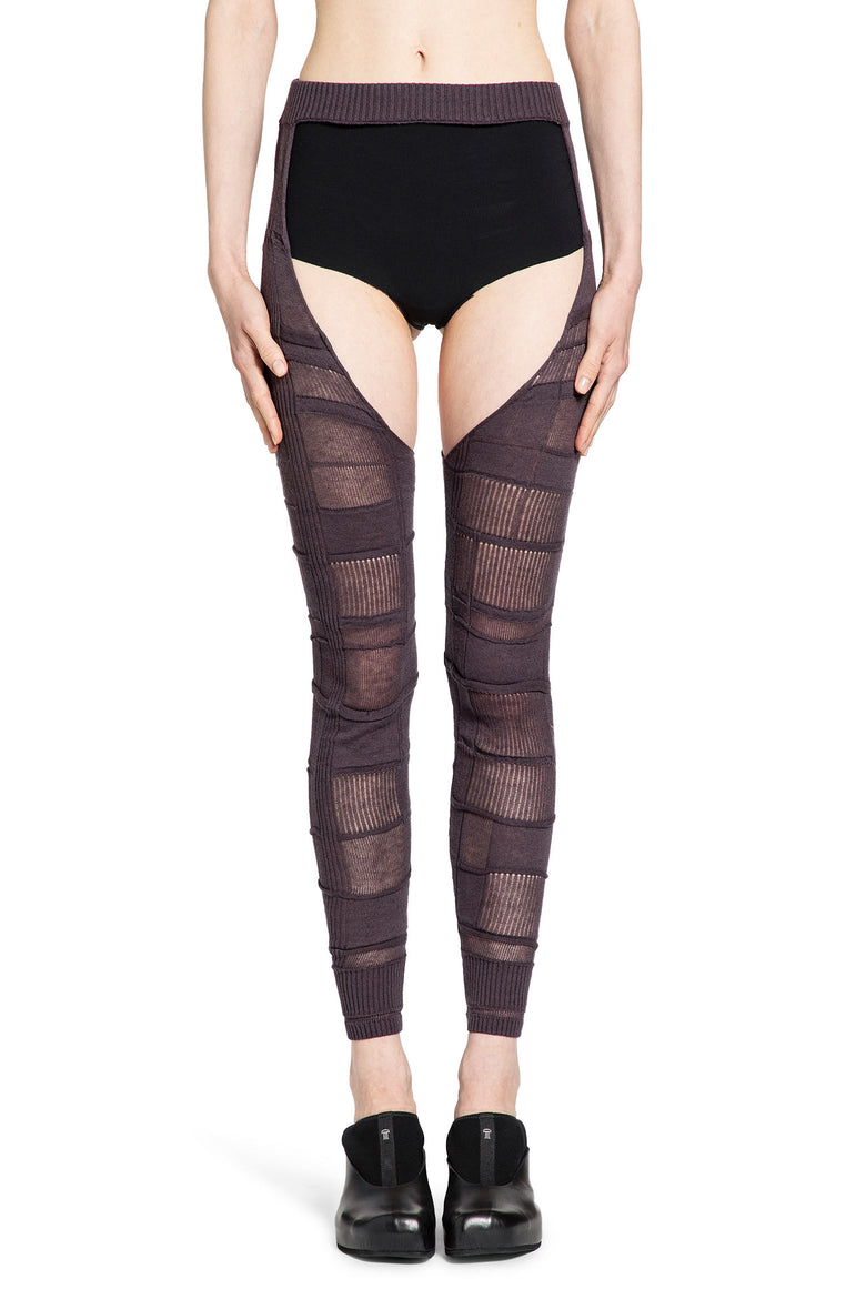 Checked Footless Tights