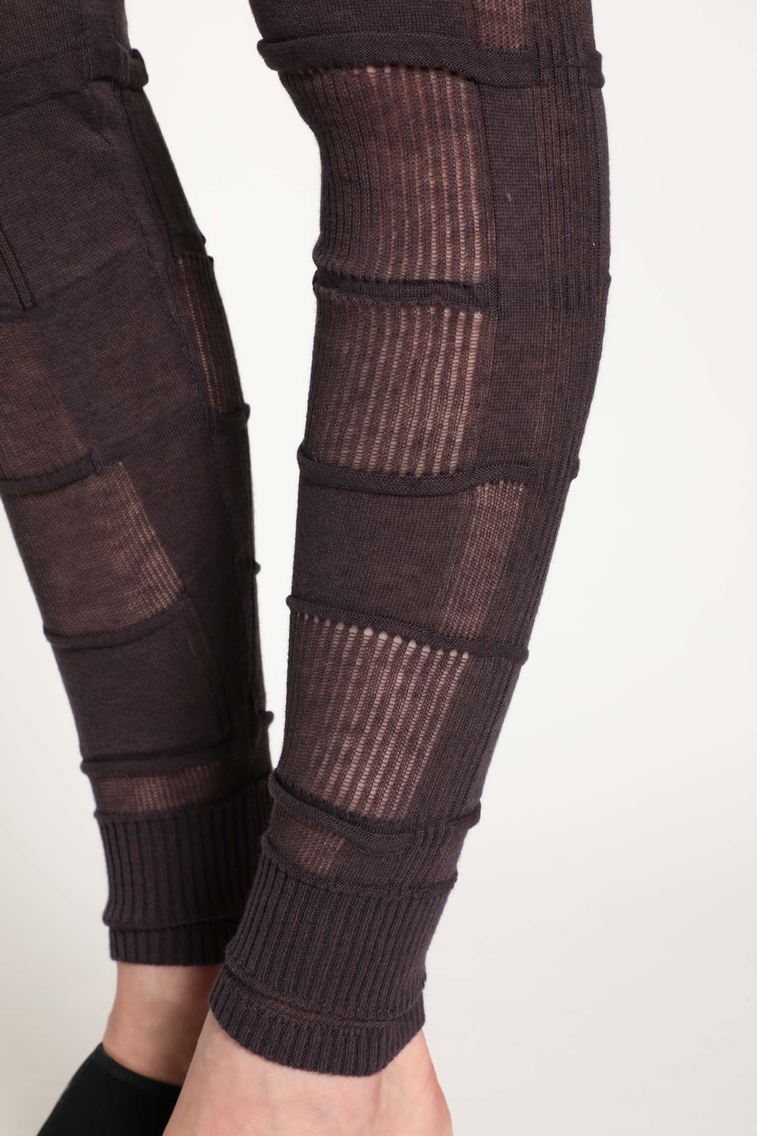 Checked Footless Tights
