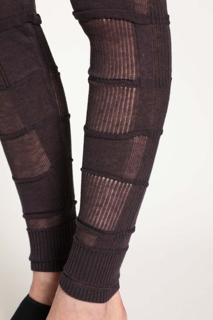 Checked Footless Tights
