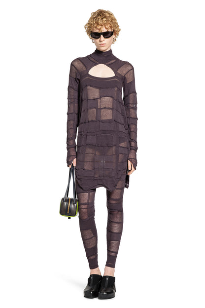 Checked Footless Tights