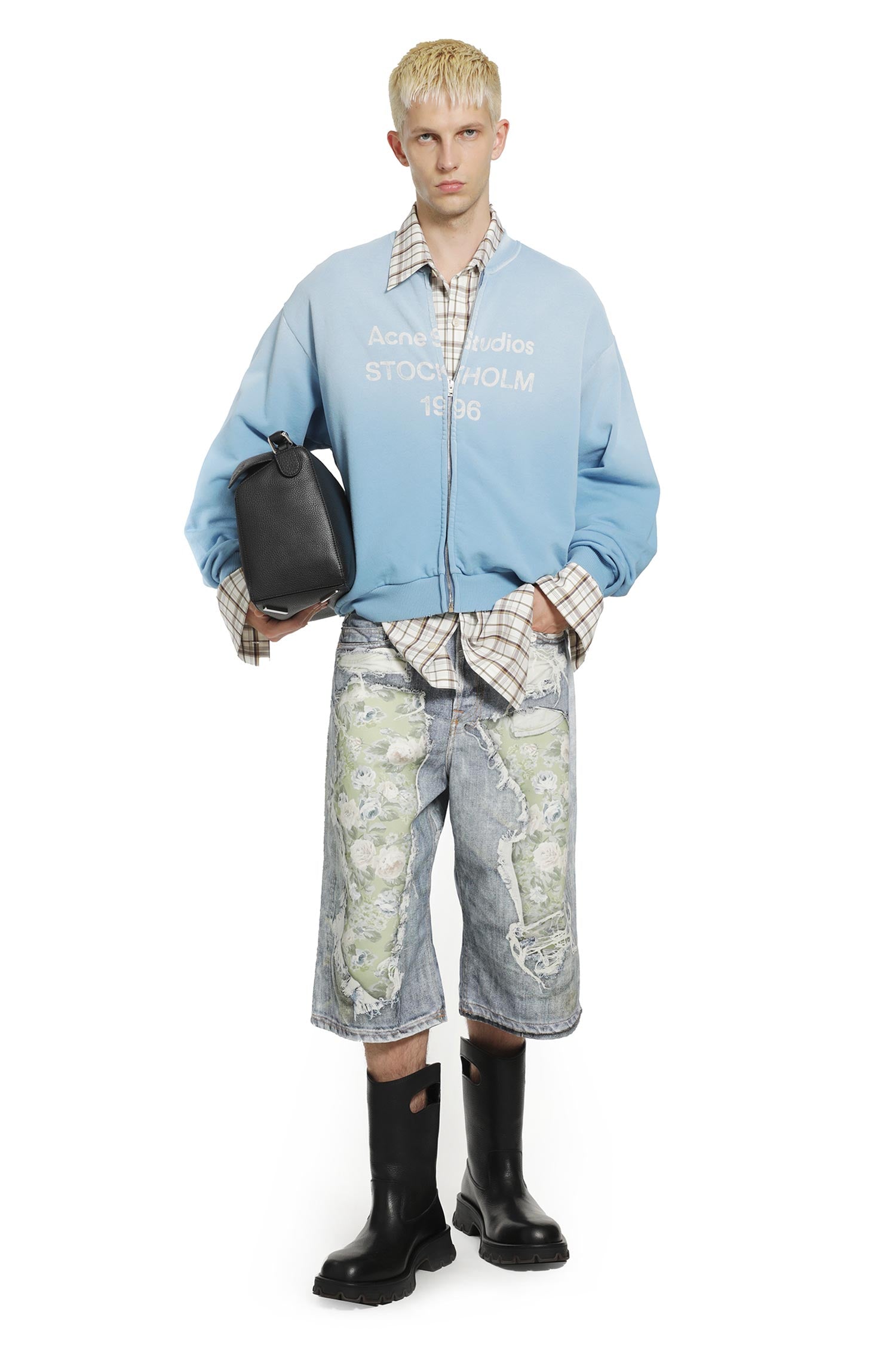ACNE STUDIOS Washed Zip-Up Cardigan man