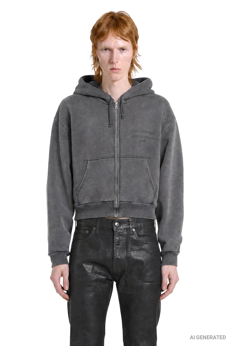 ACNE STUDIOS 1996 Logo Zip-Up Hoodie man