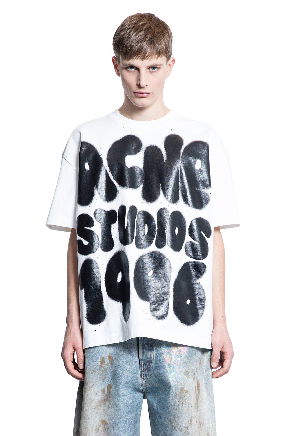 ACNE STUDIOS MAN WHITE T-SHIRTS & TANK TOPS