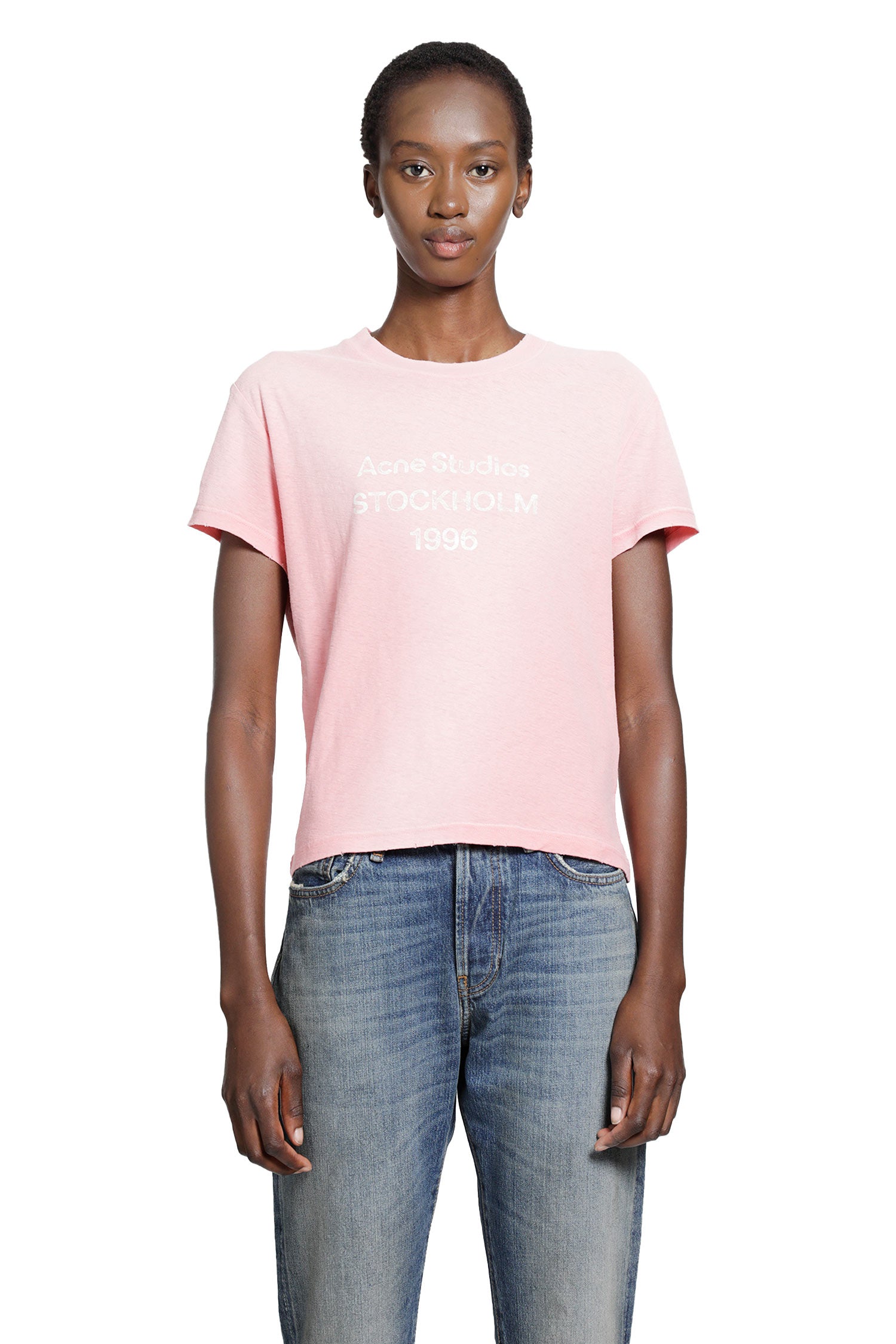 ACNE STUDIOS Fitted Logo T-Shirt woman