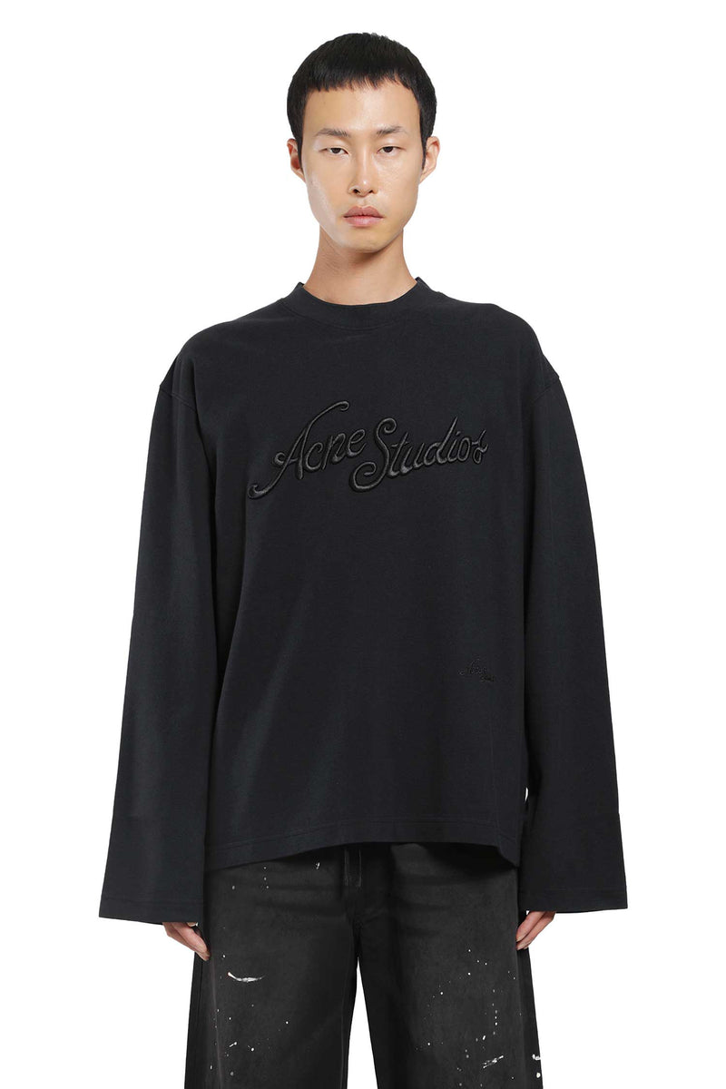 ACNE STUDIOS Logo Piqué Long Sleeve T-Shirt man