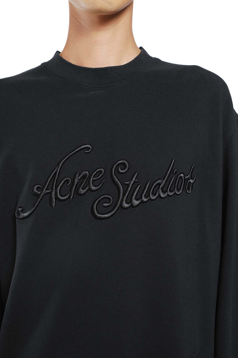 ACNE STUDIOS Logo Piqué Long Sleeve T-Shirt man