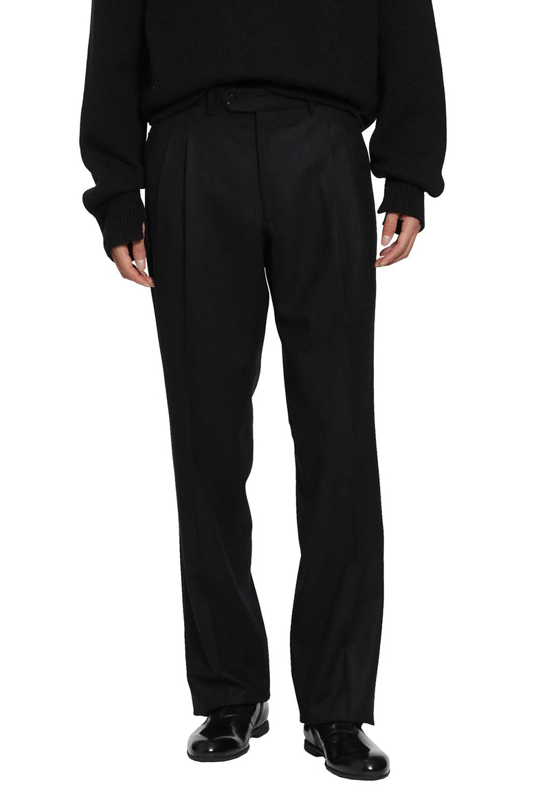 SALON C LUNDMAN Double Pleat Flannel Trousers man