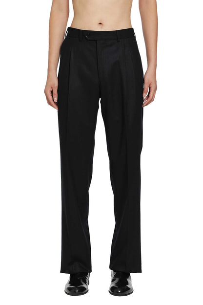Double Pleat Flannel Trousers