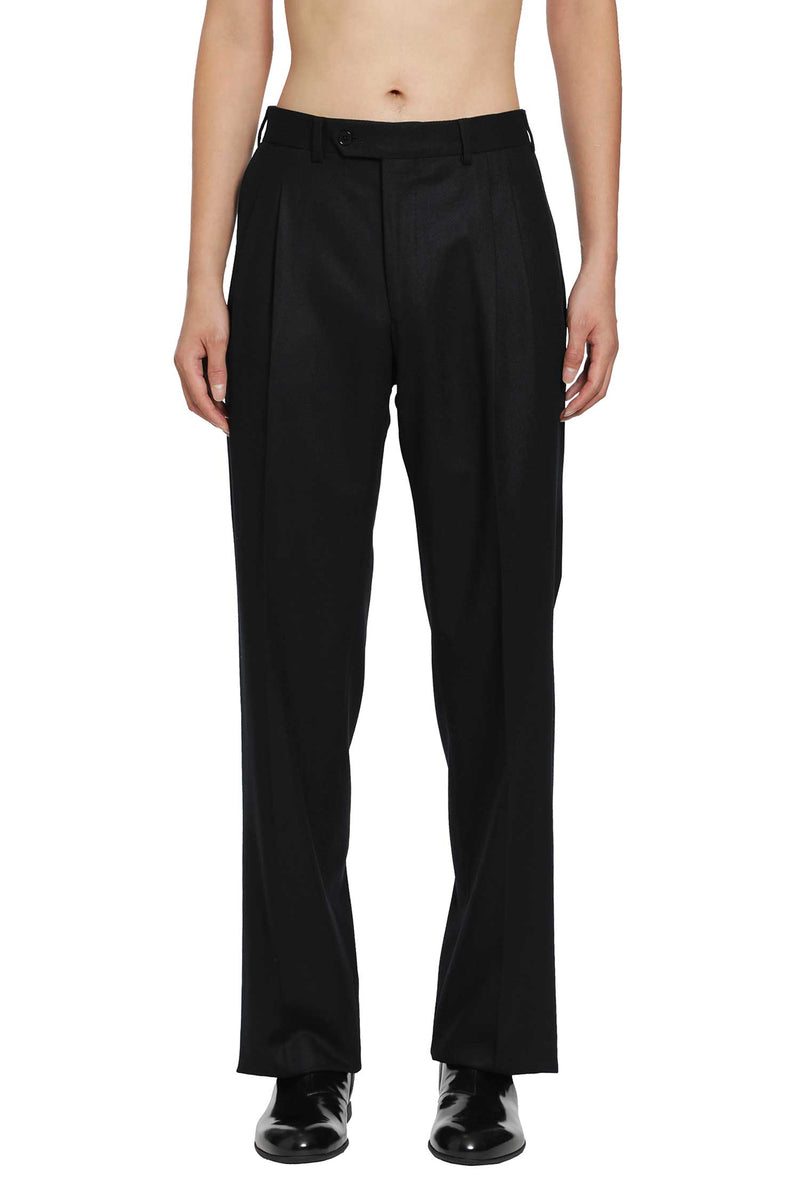 SALON C LUNDMAN Double Pleat Flannel Trousers man