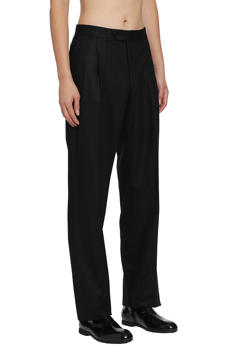 SALON C LUNDMAN Double Pleat Flannel Trousers man