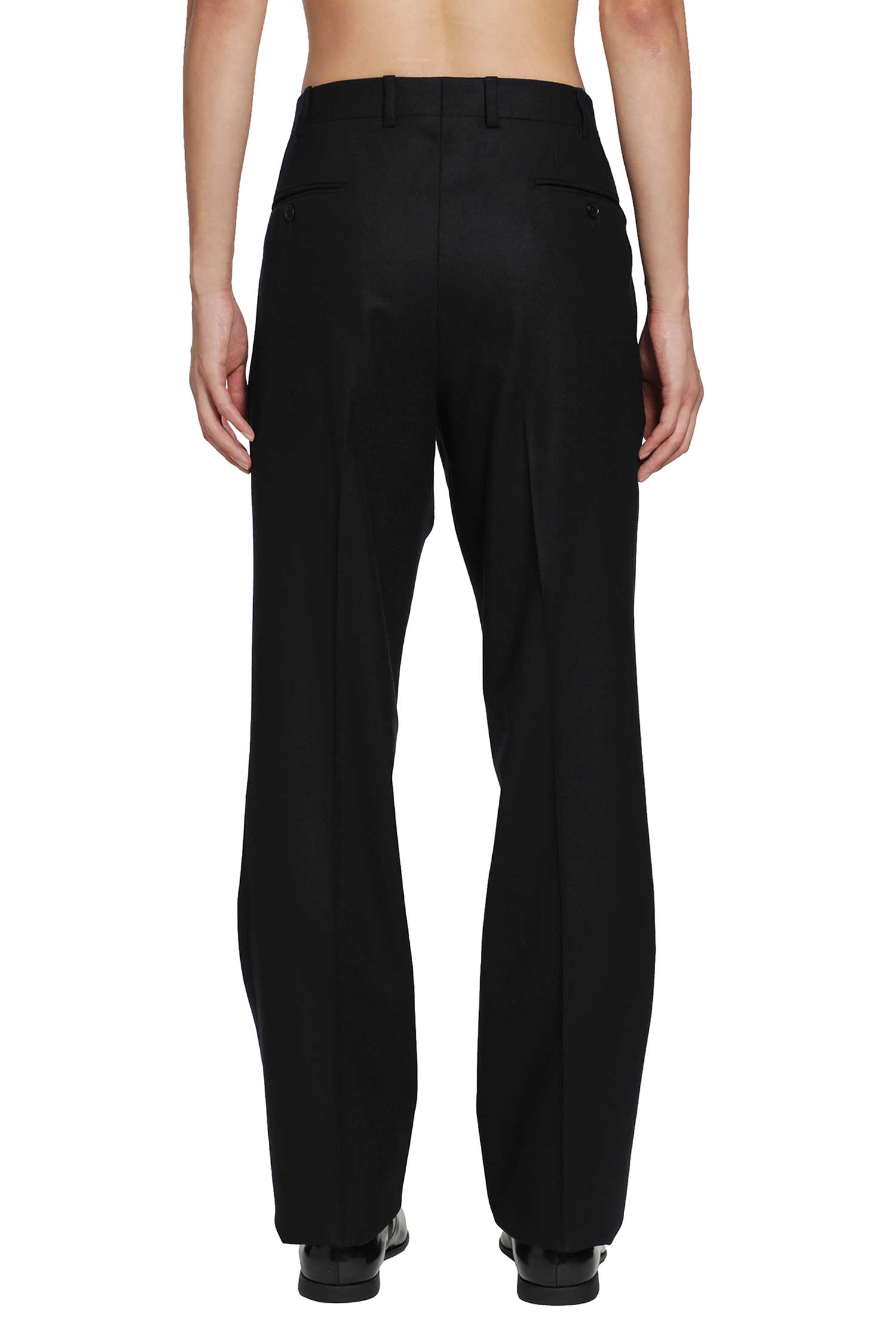 Double Pleat Flannel Trousers