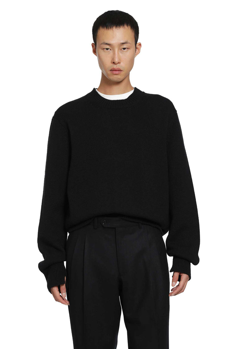 SALON C LUNDMAN Chunky O-Neck Sweater man